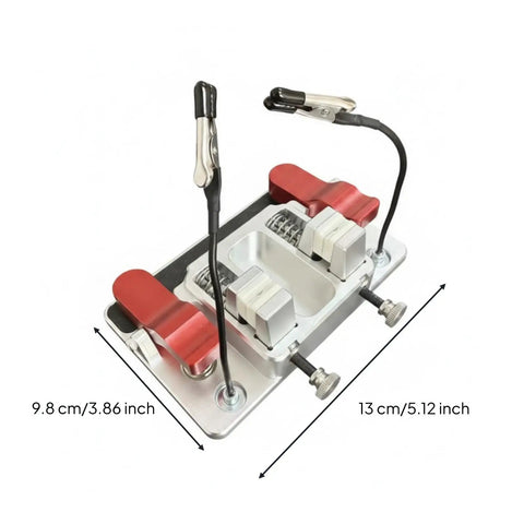 Pro Grade Wire Soldering Fixture For Bench Mount With Ceramic Jaw Clamps Heavy Duty Table Clamp For Electronics Repair Precise Soldering Holder For Techs Heat Resistant Ceramic Blocks Stable Workbench Mount, 13 x 9.8 cm