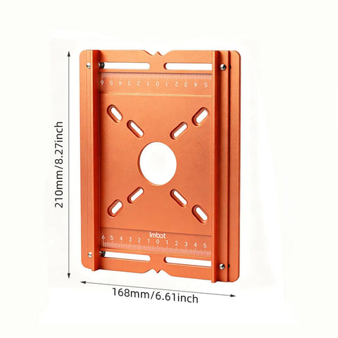 Pro Level Aluminum Router Base Plate With Dual Scale Precision Markers Durable Build Supports Trim Router Table Inserts Easy Adjust Fence 210mm x 168mm