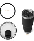 Replacement Silicone Gasket For Magslider Lids On 30 Oz Tumbler 16 Oz Mug And 26 Oz Cup, black 3.3-inch ring on 30 oz tumbler