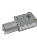 DC Worm Gear Motor 370WG 12V 0.6 RPM Reversible Rotation with zinc alloy housing and pure copper worm gear in side view