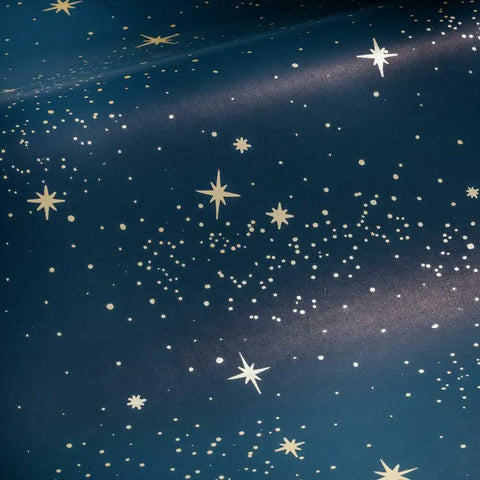 Upon A Star Navy And Metallic Peel And Stick Wallpaper For A Quick No Mess Makeover Great For Renters And Homeowners Removable And Repositionable