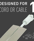 Floor Cord Management Kit For Hiding Cables With Cord Cover And Protector Wire Organizer And Hider To Create A Slick Trip Free Surface Ivory 50 Feet CDI50 showing ivory cord cover with cable