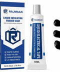 Liquid Electrical Insulation Glue Tape Waterproof Quick Dry Sealant For Electronics And Cables Temperature Resistant Anti UV Black 50ml tube and box