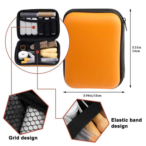 Heavy Duty Upholstery Sewing Kit 38 Piece For DIYers Carpet Canvas And Furniture Repair With 8 Strong Thread Rolls 2 Awls