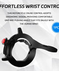 Rock Solid Motorcycle Cruise Control With Non Slip Adjustable Throttle Lock For Chill Highway Cruising And Zero Hand Fatigue Built Heavy Duty Abs Frame Anti Shake Grip For Scooters And E Bikes, ergonomic throttle lock.
