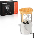Electric Fuel Pump Module Assembly For Audi A3 Jetta Beetle Golf, white housing with yellow top, direct fit design.