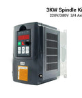 Hella Durable 3KW Water Cooled Spindle Kit Runs Sweet With 220V Drive Includes durable control panel for 3 axis operation.