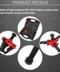 Adjustable 3 Jaw Harmonic Balancer Puller Tool Kit for Auto Engine Damper Removal heavy duty puller with case and rods.