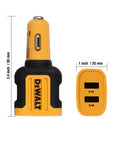 Fast Charging Dual USB Car Charger Adapter 24W Cigarette Lighter USB A Ports Two Port Auto Charger For iPhone Android Size Shown