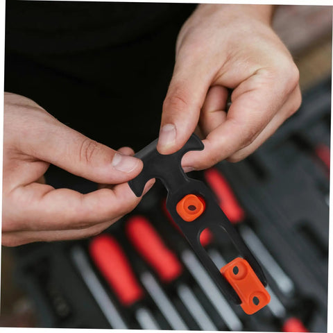 Hands holding Heavy Duty T Handle Hood Latch Kit For Cars Replacement Rubber Material Hasp Latch For TJ Jeeps