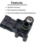 Chevy Buick GMC Cadillac MAP Sensor Replacement For GM Cars High Precision Manifold Absolute Pressure Sensor Boost Your Chevy Ride With Impala Malibu Cruze Cobalt Caprice Corvette Volt Silverado CTS XTS And More black plastic sensor with temperature compensation