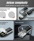 Fast Locking Double Wire Plug In Connector With Locking Buckle For No Tool Splices and flame retardant features displayed