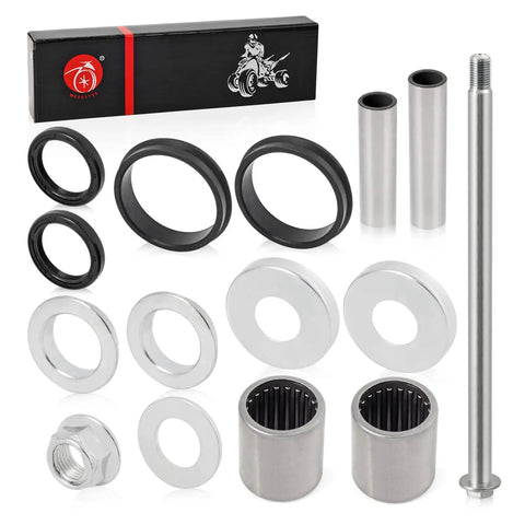 Swingarm Seals Bearing Sleeve And Pivot Bolt Rebuild Kit For TRX400EX TRX400X 1999-2014 Durable ATV Quad Repair Set with bearings, sleeves, collars, seals, and pivot bolt