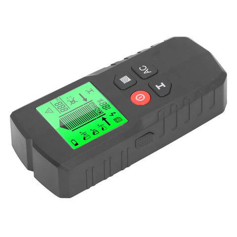 FTVOGUE Stud Finder with LCD Display, 5 in 1 Wall Scanner for Wood Metal, shown from an angled view highlighting controls.
