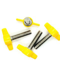 Three Eighths Inch Thumb Screw T Bolts With Yellow Tee Wing Plastic Clamping Knob And 304 Stainless Steel Rust Proof Coarse Thread