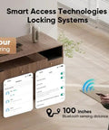 Invisible Bluetooth Cabinet Locks With RFID Card Access And No Drilling Install Kid Safe Keyless Drawer Locks demo with app
