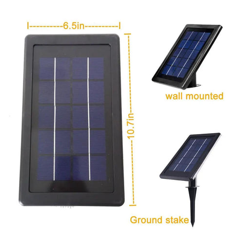 Solar Powered Outdoor Spotlight 2 In 1 Bright Solar Spotlights with adjustable 6.5x10.7in panel wall or stake mounted