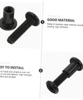 Kickass Black Stainless Steel M6 X25 Chicago Screws And Barrel Nuts Five Pack showing durable screws with threads and barrel nut design.