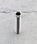 Rock Solid 70mm Chrome Plated Brass Extended Bolt Screw for Kitchen Sink Basket Strainer Plug, top view on surface.