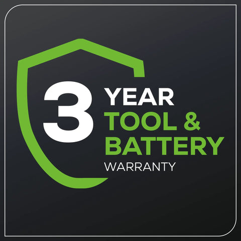 3-year tool and battery warranty for 40V Cordless 21 Inch Brushless Lawn Mower With Self Propelled Smart Pace No Gas Easy Start Up To 60 Minutes Runtime On Dual 4Ah Batteries With Charger Included 75 Plus Compatible Tools Ecosystem