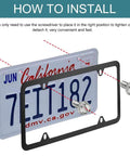 Installation guide for Heavy Duty Stainless Steel License Plate Screws And Security Fasteners For Cars Trucks And Suvs Rustproof Tag Mounting Kit.