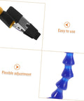 Close-up of Multifunction Soldering Station And Welding Table Stand's flexible arms with text 'Easy to use' and 'Flexible adjustment'