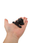 Heavy Duty Black Nylon Rv Door Latch Kit With Secure Catch And Easy Install For Camper Trailer Entry Stopper in hand.