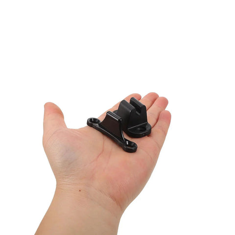 Heavy Duty Black Nylon Rv Door Latch Kit With Secure Catch And Easy Install For Camper Trailer Entry Stopper in hand.