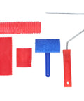 Total Game Changer Wood Roller Painting Tool Set Featuring Hella Slick Rubber Texture Pattern Rollers for wall deck use.