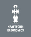 Stylized illustration of Kraftform Micro ergonomic handle for ESD Safe Adjustable Torque Screwdriver 0.3 To 1.0 Nm.