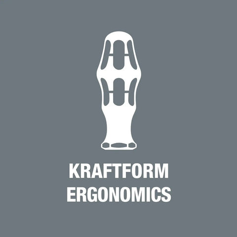Stylized illustration of Kraftform Micro ergonomic handle for ESD Safe Adjustable Torque Screwdriver 0.3 To 1.0 Nm.