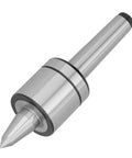 MK2 1-Slot live center for lathes; steel body with conical tip and 60° Morse taper