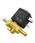 Replacement Solenoid Valve For Cleaning Machines 2037436 2037436, brass and black 12V valve with electrical terminals
