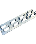 Built Tough Hot Dipped Galvanized Steel Mending Plates For Wood Deck Repair And Framing Reinforcement 1 Inch By 4 Inches with half inch spikes.