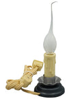 Rustic Country Candle Lamp With Easy On Off Switch Plug In 5 Inch Size Metal Trim Realistic Silicone Bulb Ideal For Holidays Weddings Centerpieces Buffets And Dinners