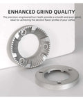 40Mm Grinder Burrs Set And Metal Cutter Disc For Bean Processing, Dual Component Replacement Kit For Coffee Grinders