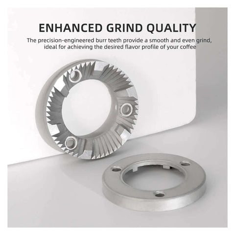 40Mm Grinder Burrs Set And Metal Cutter Disc For Bean Processing, Dual Component Replacement Kit For Coffee Grinders