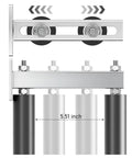Beefy 6 Inch Sliding Gate Guide Roller with UHMW nylon rollers and steel bracket, adjustable range 5.5 inches for gates and fences.