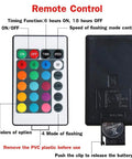Remote control for Colorful LED Marquee Letter A with 16 colors and modes, battery compartment visible.