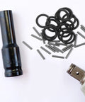 Pro Impact Socket 22-34mm 10 Piece Set With Rubber Ring And Locking Pin Kit For Heavy Duty Jobs And Tough Bolts That Really Hold Up, socket parts and pins