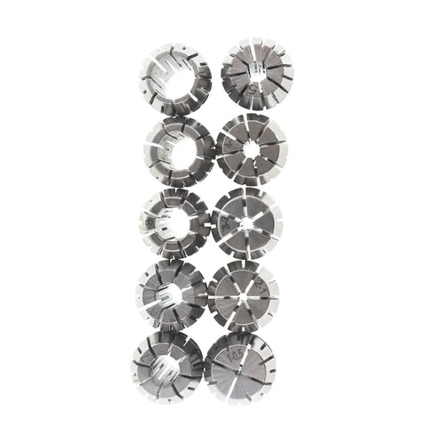10 Pack ER16 Spring Collet Set 1 To 10 mm CNC Milling Tool for workholding and engraving, high-grade 1065 carbon steel.