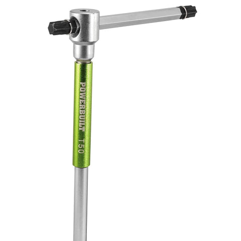 Close-up of a single T-handle from the 9 Piece Torx Star T Handle Hex Allen Key Wrench Set With Speed Sleeves For Fast Spin, Sliding Top Handle