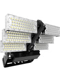 Built Tough Led Outdoor Floodlight Workhorse For Job Site Construction And Yard Work Lighting 1500W bright LED lamp with adjustable angles.