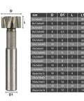 ALEYHA T-slot milling cutter, HSS end mill for CNC, silver metal, 18x4x10x75L