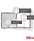 Heavy Duty 24x24 Metal Access Door With Neoprene Gasket Built Like A Tank For Drywall Ceilings And Walls USA Made showing snake hinge and cam latch.