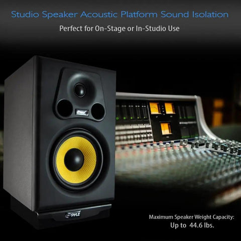 Pro Grade Foam Isolation Pads For Studio Monitors Subwoofers And Loudspeakers 7.5 By 9.1 Inch Platform With Rubber Base Delivers Crisp Vibration Dampening For Clearer Low End And Safer Stable Setup