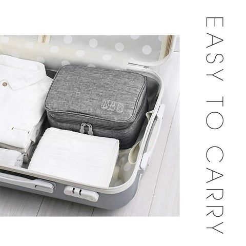 Three Layer Electronics Organizer Carry All Bag For Travel Gear Cable Organizer For iPad Mini Kindle Hard Drives in suitcase