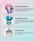 Information on 925 silver composition, polishing, and oxidizing process for Hot Air Balloon Happy Birthday Dangle Charm In 925 Sterling Silver With Pink Purple And Blue Enamel So Cool Bracelet Necklace Pendant Bead Jewelry Gift For Women Family Friends