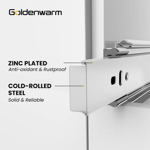 Top Shelf 10 Pair 16 Inch Heavy Duty Soft Close Drawer Slides Featuring Whisper Quiet Ball Bearings For Kitchen Cabinets And Workshop Drawers Built Tough To Carry Serious Weight Without Any Fuss Or Friction, zinc plated steel track close-up.
