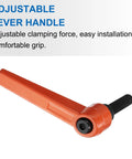 8 Pcs Adjustable Lever Handles M8 x 30mm Metric Thread With 70mm Levers, orange handle, side view, on white background
